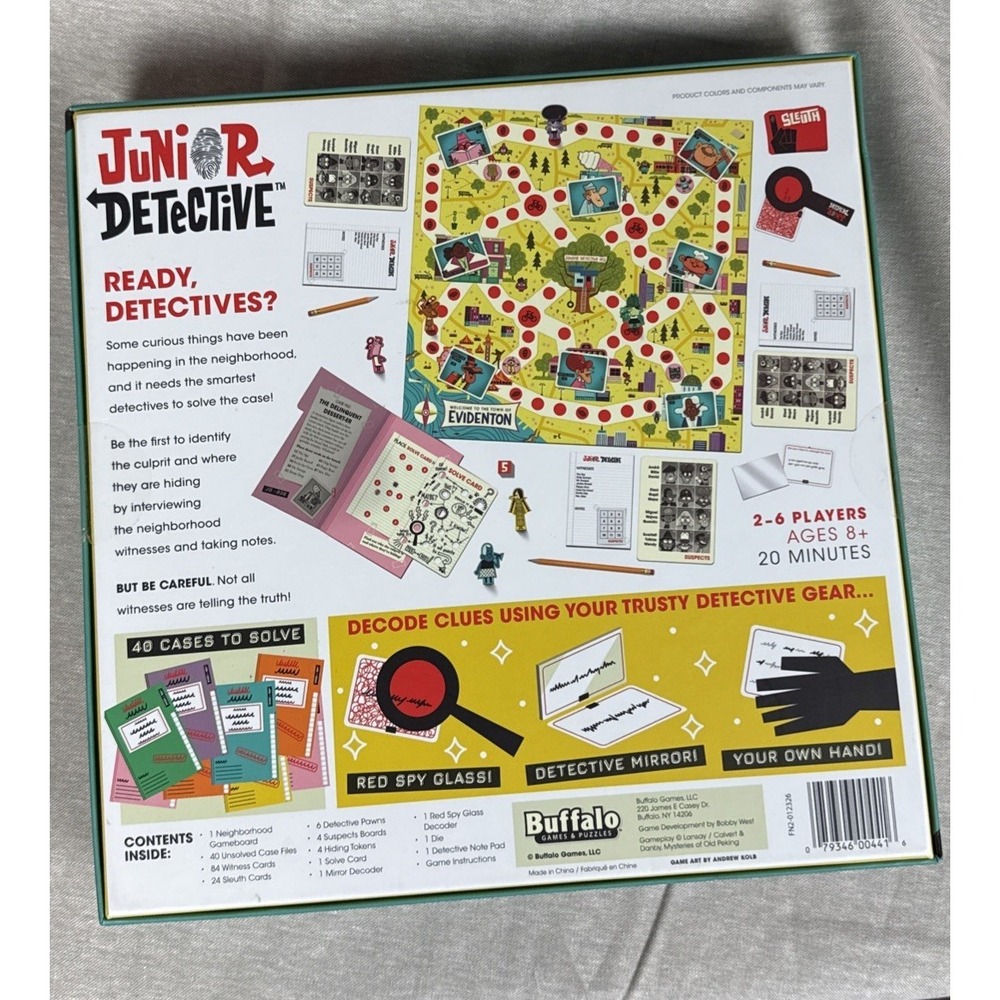 Junior Detective Board Game Buffalo Games  New Sealed Family Mystery - Picture 2 of 5